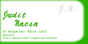 judit macsa business card